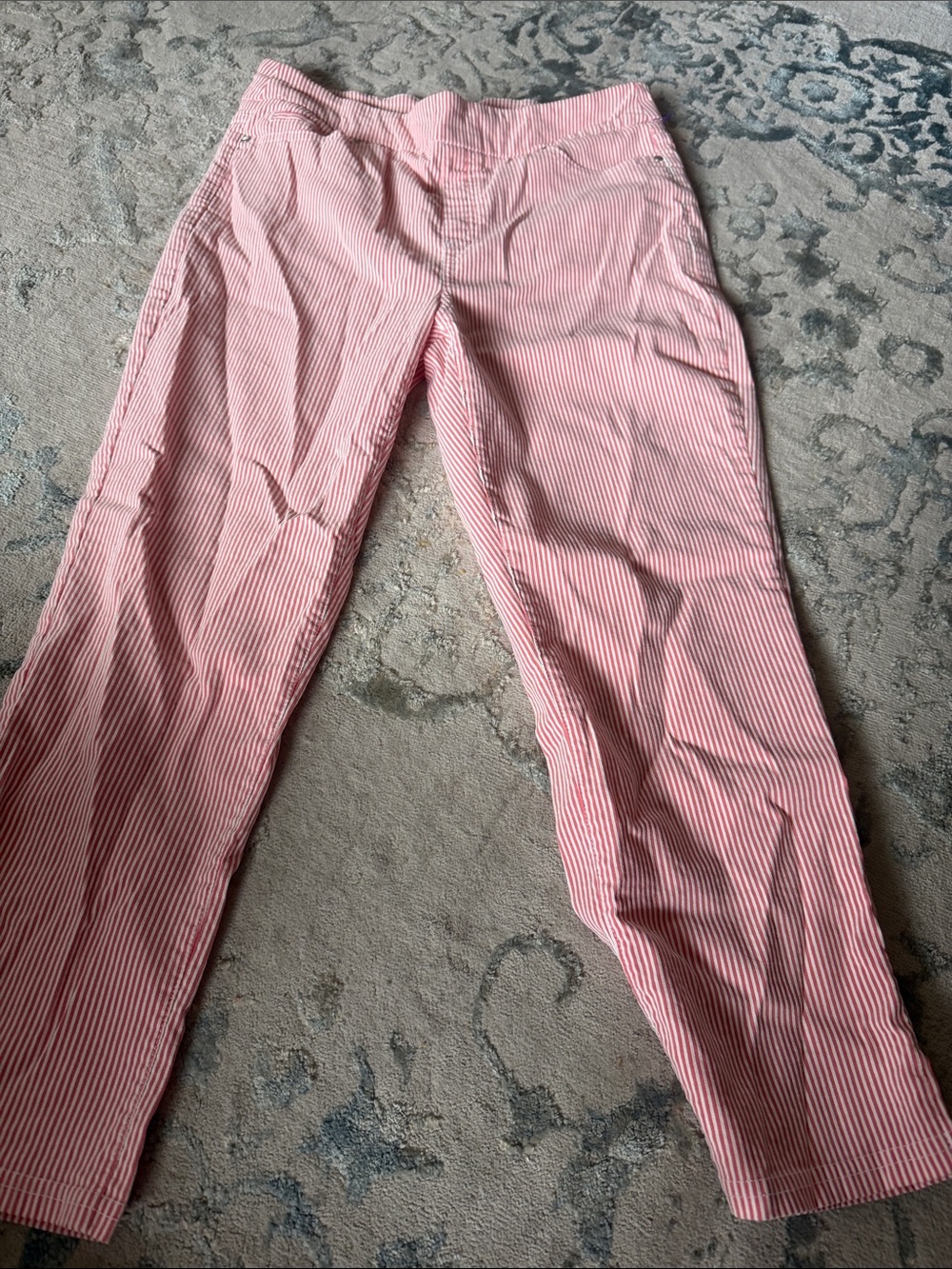 Mario Serrani Pink & White Pinstripe Chinos
